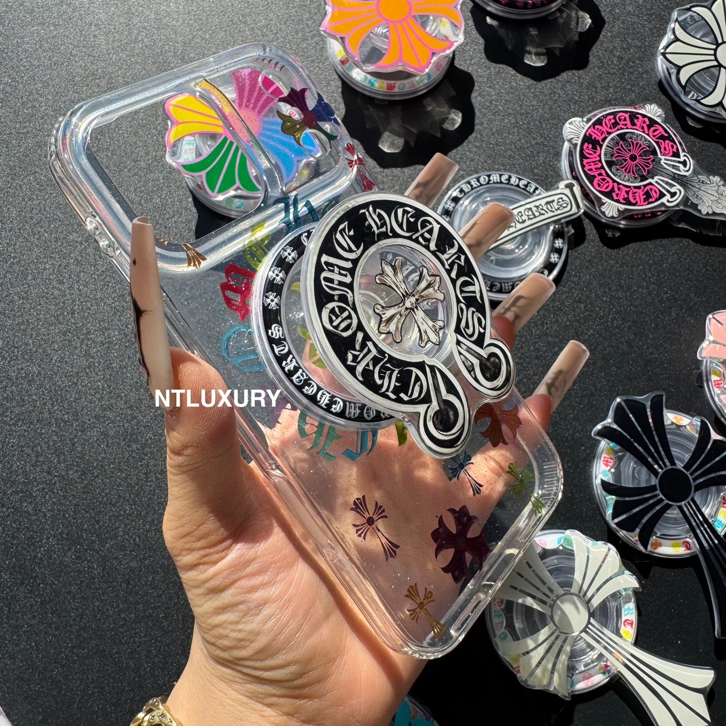 Colorful Cross Chrome Magsafe Phone Case