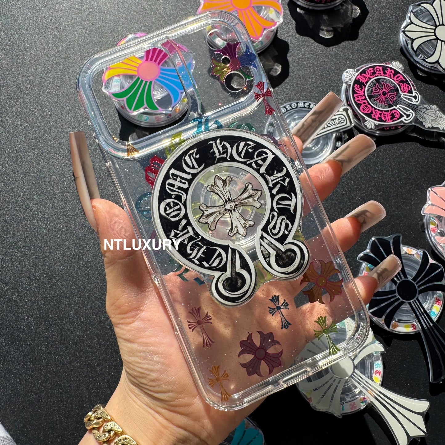 Colorful Cross Chrome Magsafe Phone Case