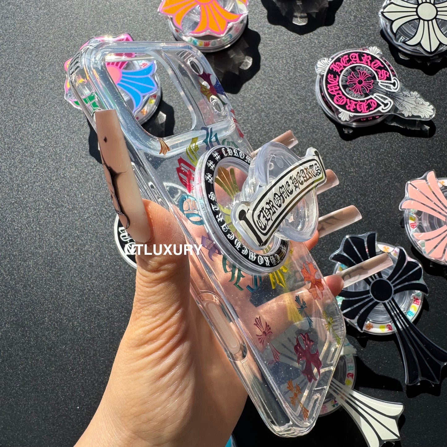 Colorful Cross Chrome Magsafe Phone Case