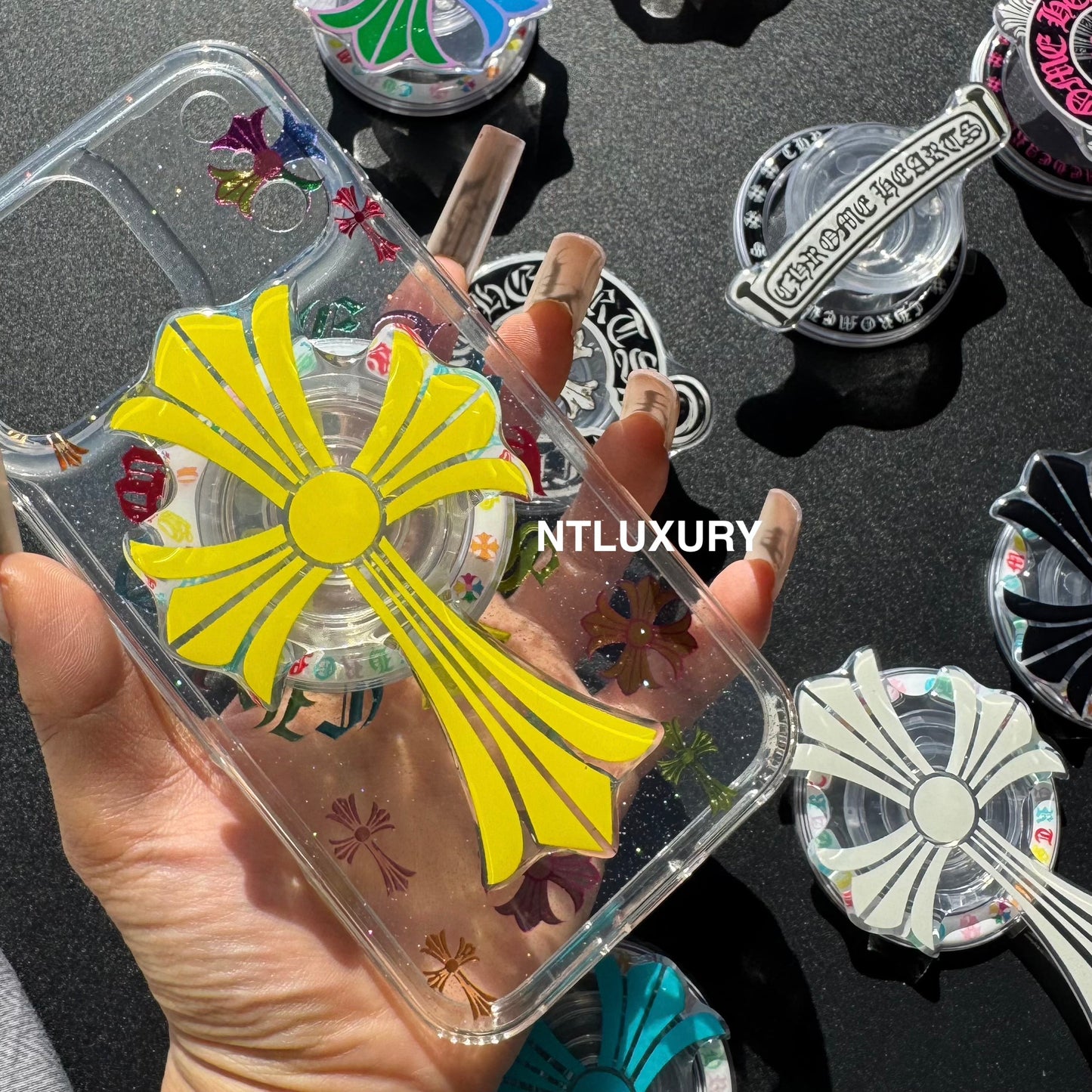 Colorful Cross Chrome Magsafe Phone Case