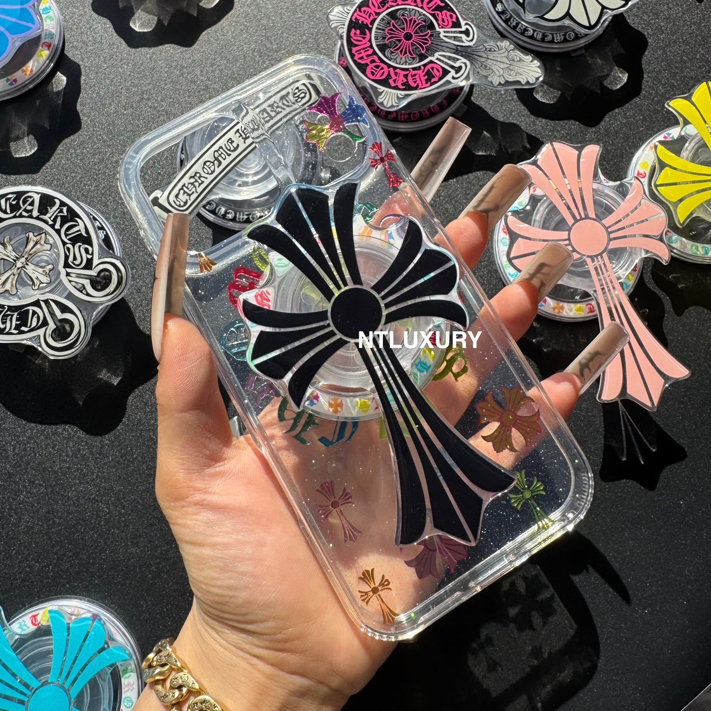 Colorful Cross Chrome Magsafe Phone Case