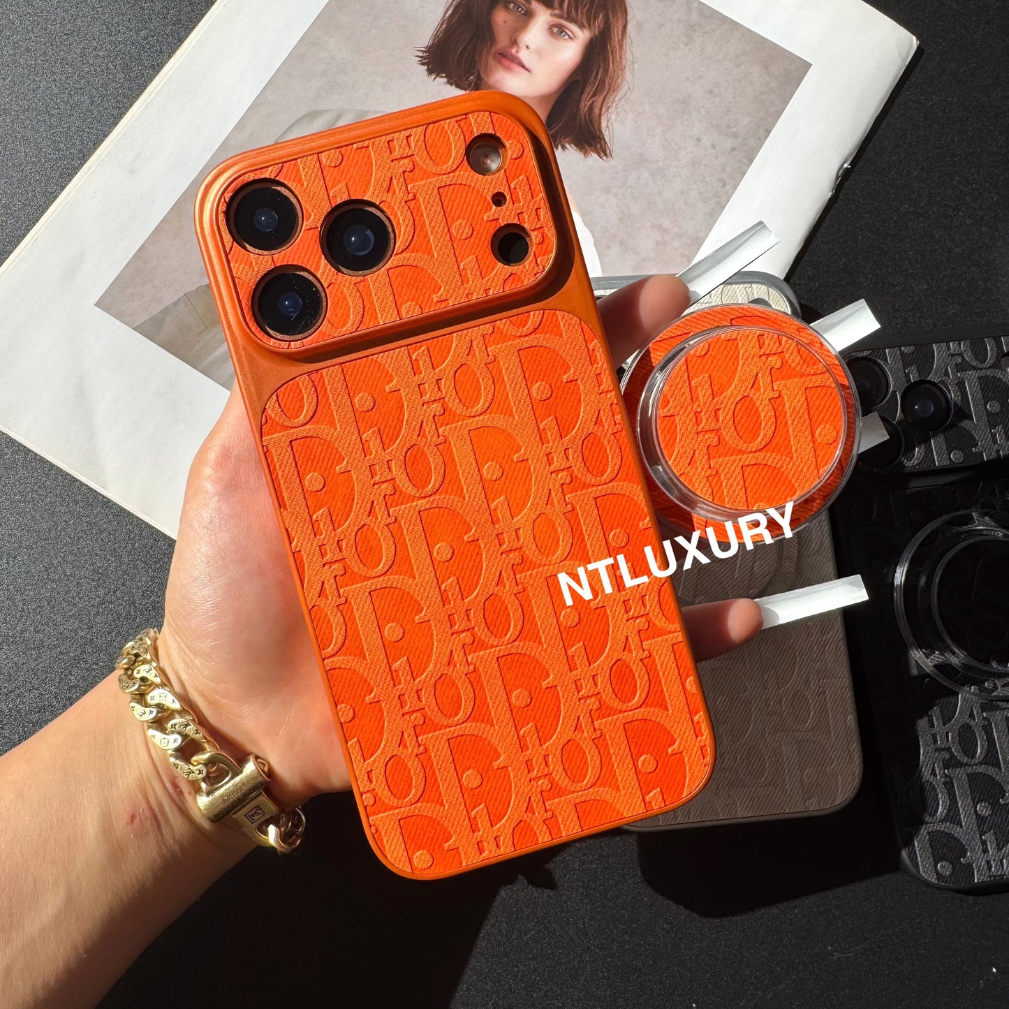 Orange Juice Denim Dove Phone Case with Magsafe Holder