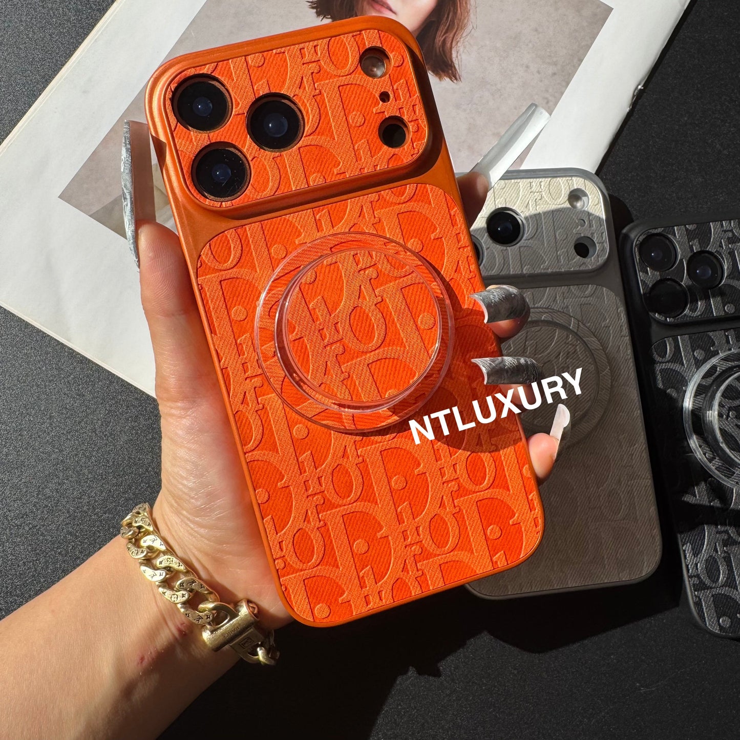 Orange Juice Denim Dove Phone Case with Magsafe Holder