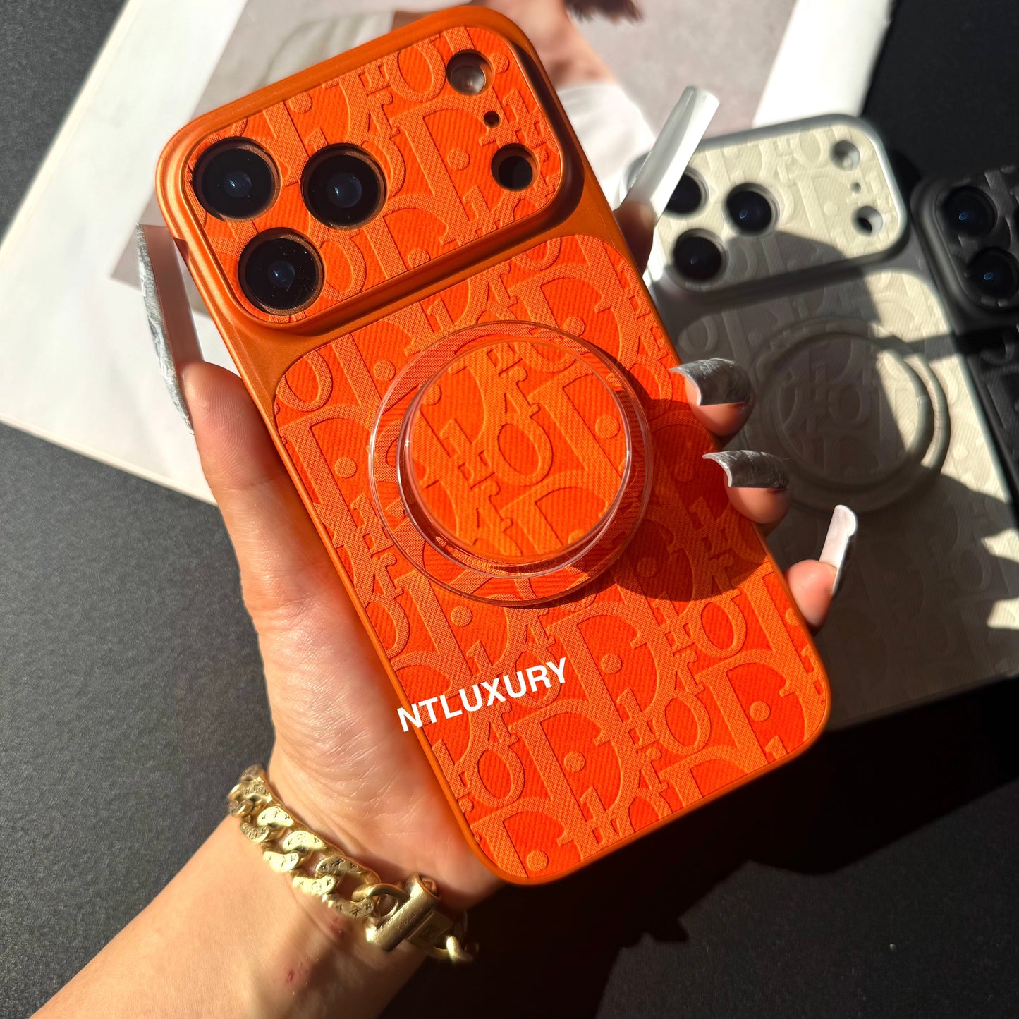 Orange Juice Denim Dove Phone Case with Magsafe Holder
