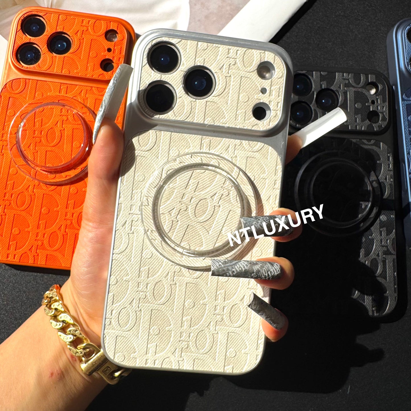 Orange Juice Denim Dove Phone Case with Magsafe Holder