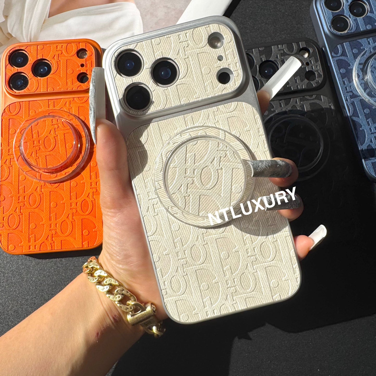 Orange Juice Denim Dove Phone Case with Magsafe Holder