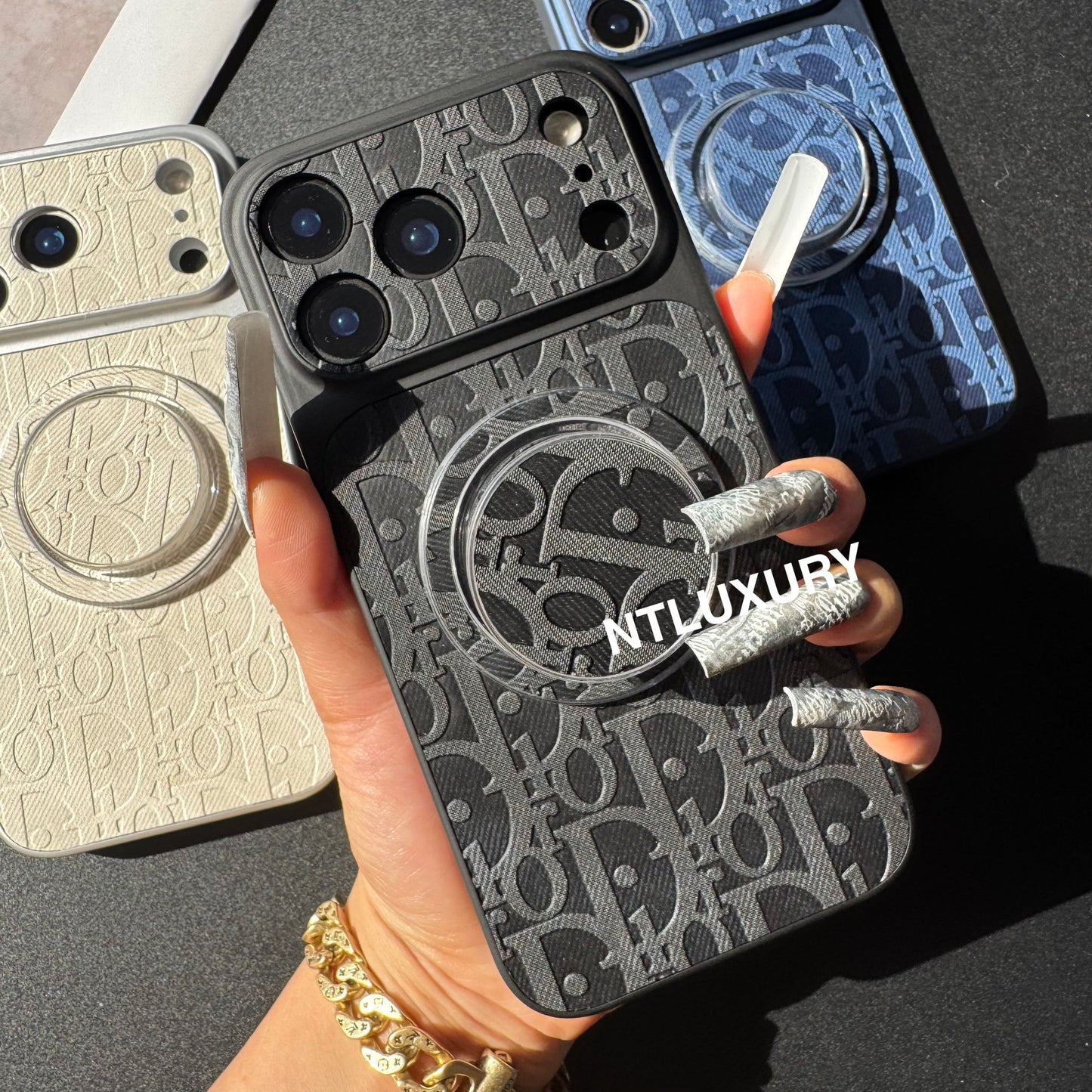 Orange Juice Denim Dove Phone Case with Magsafe Holder