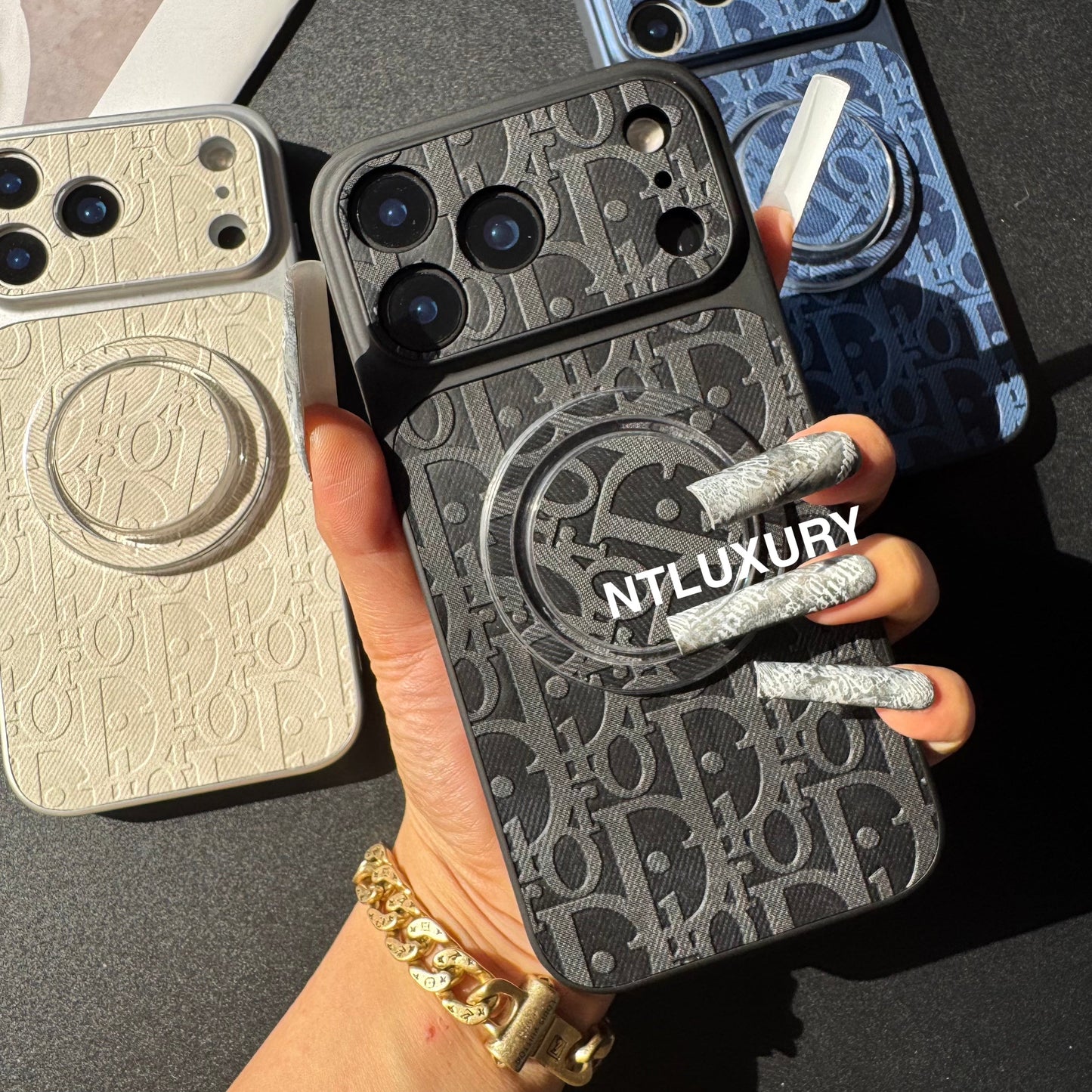 Orange Juice Denim Dove Phone Case with Magsafe Holder