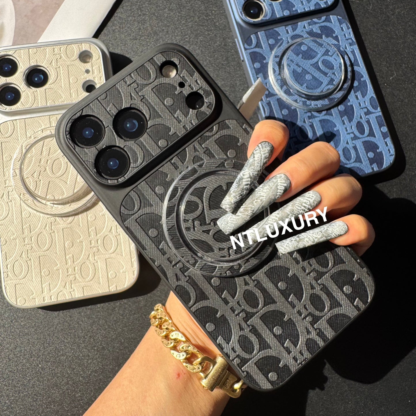Orange Juice Denim Dove Phone Case with Magsafe Holder