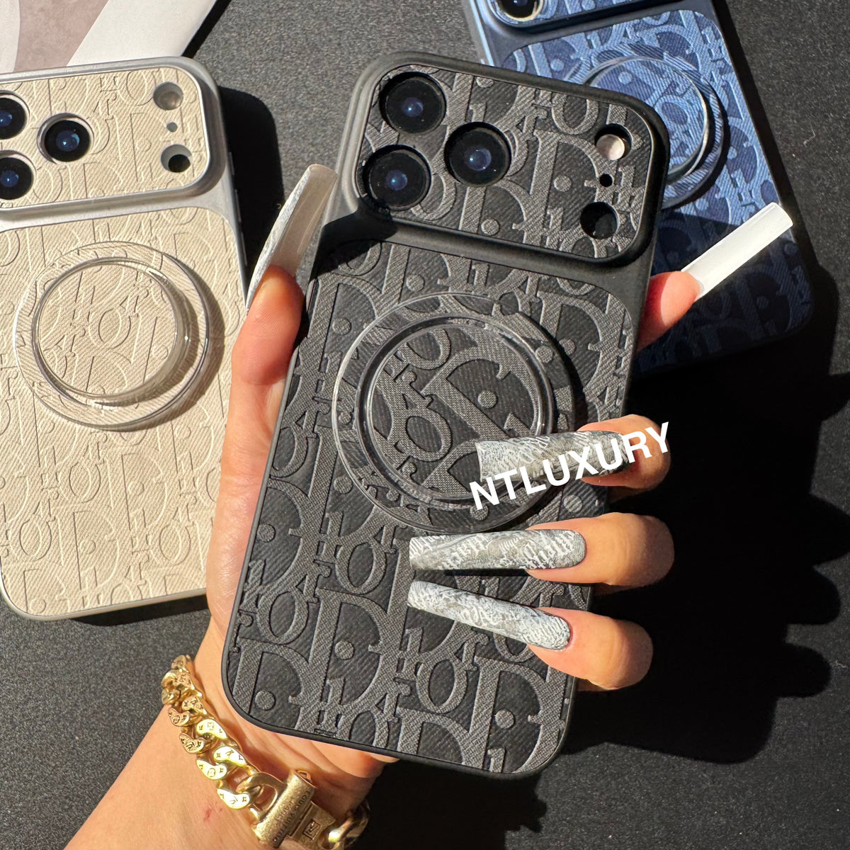 Orange Juice Denim Dove Phone Case with Magsafe Holder