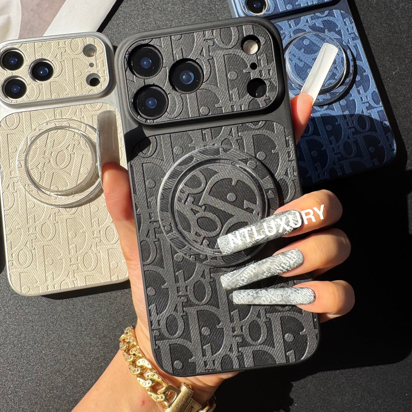 Orange Juice Denim Dove Phone Case with Magsafe Holder
