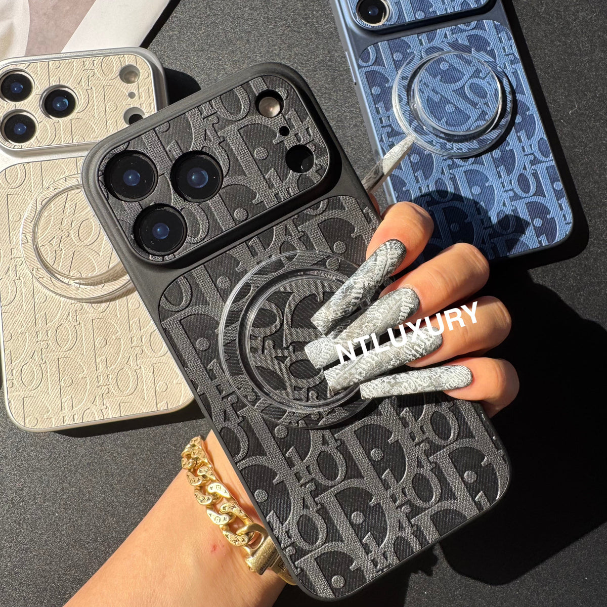 Orange Juice Denim Dove Phone Case with Magsafe Holder