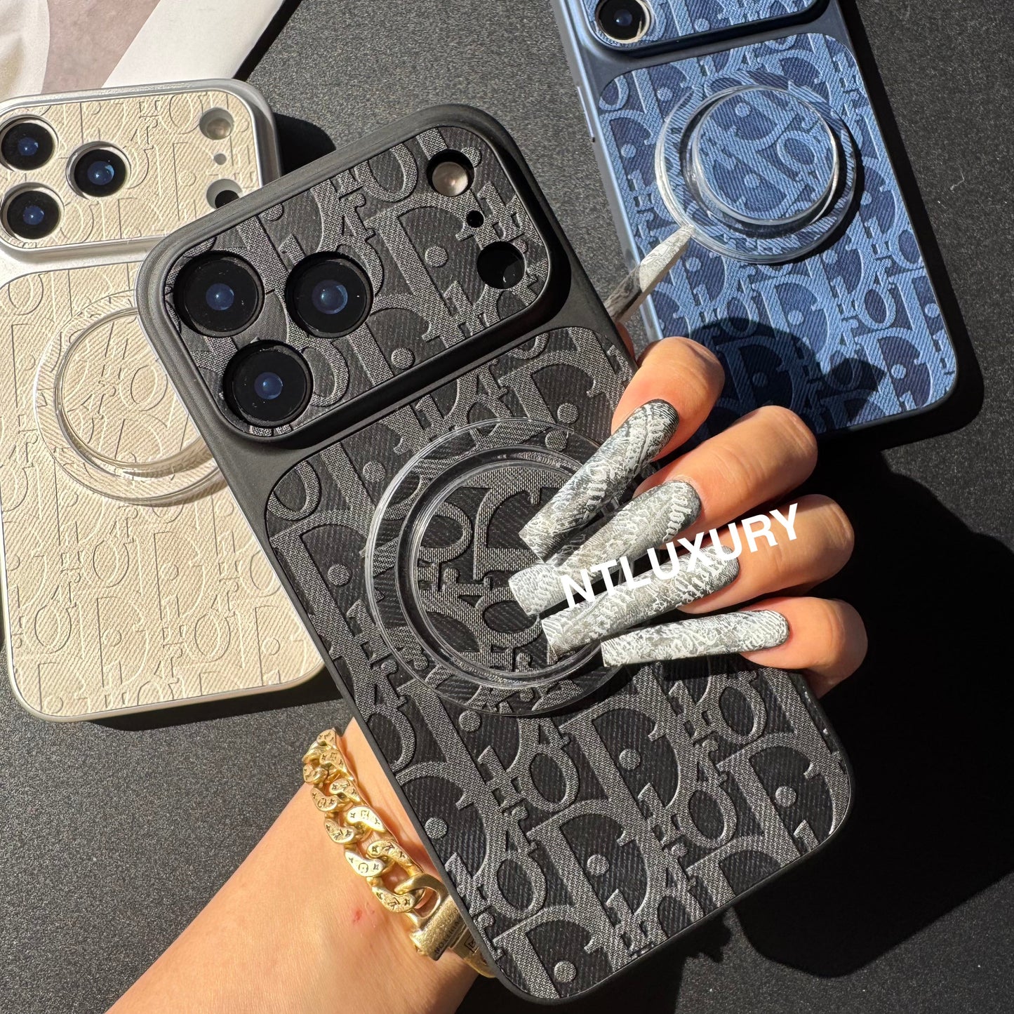Orange Juice Denim Dove Phone Case with Magsafe Holder