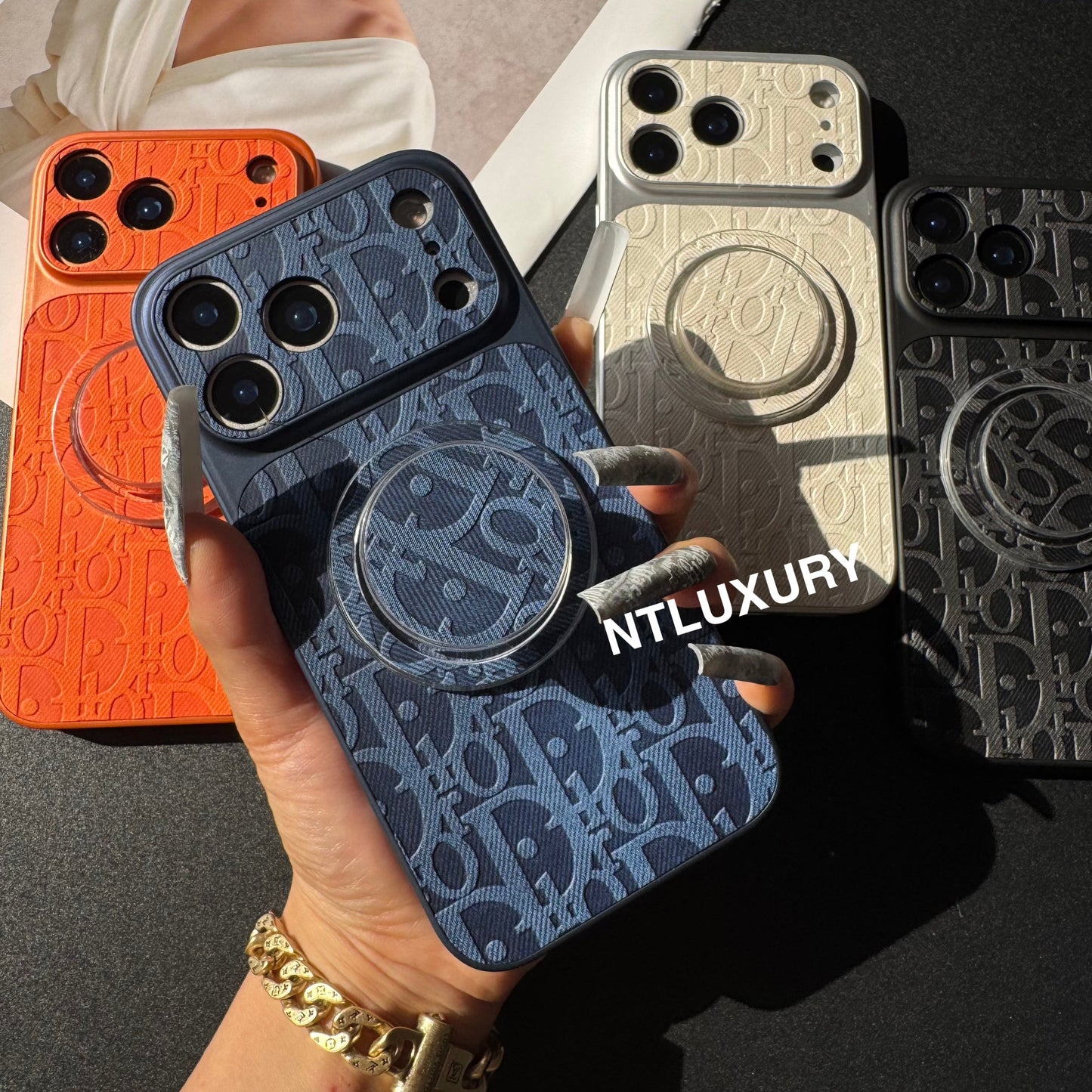 Orange Juice Denim Dove Phone Case with Magsafe Holder