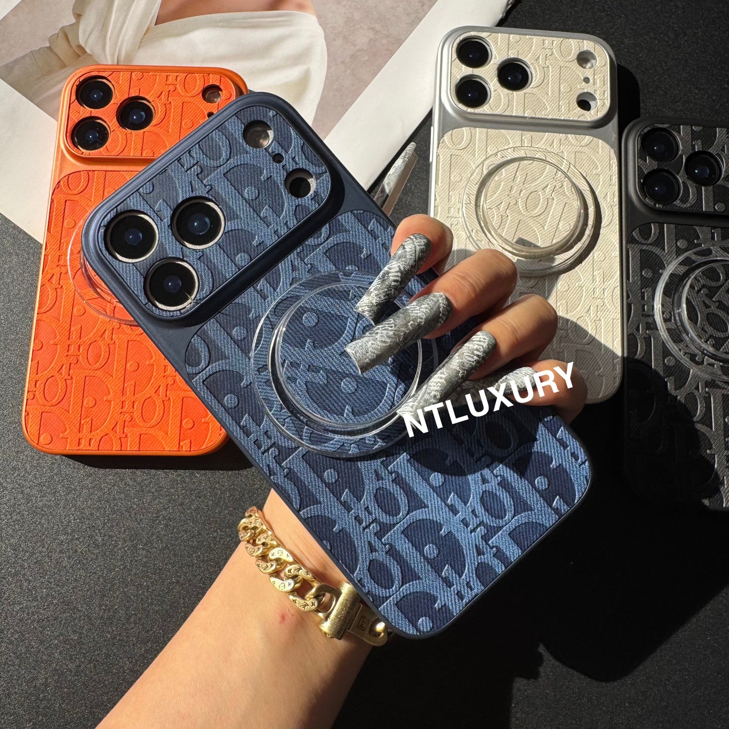 Orange Juice Denim Dove Phone Case with Magsafe Holder