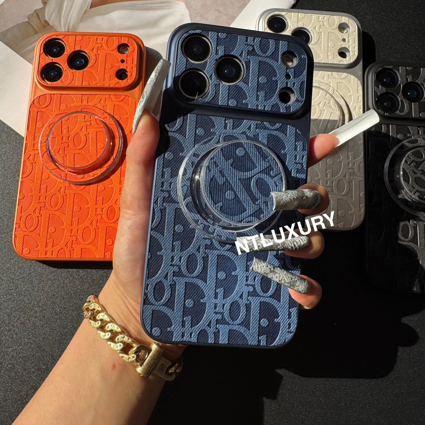 Orange Juice Denim Dove Phone Case with Magsafe Holder