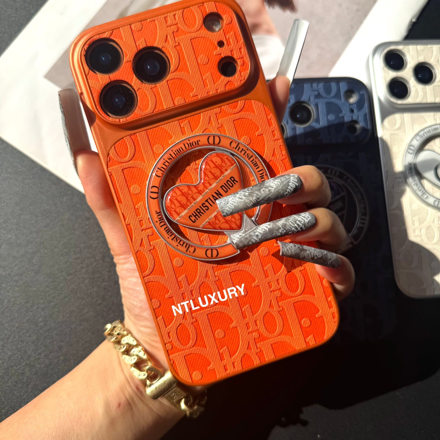 Orange Juice Denim Dove Phone Case with New Magsafe Holder