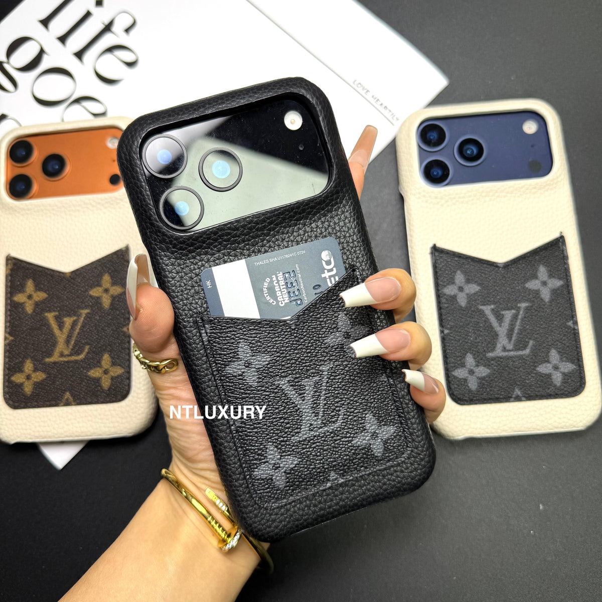 Chic Girl Floral Phone Case With Card Pocket