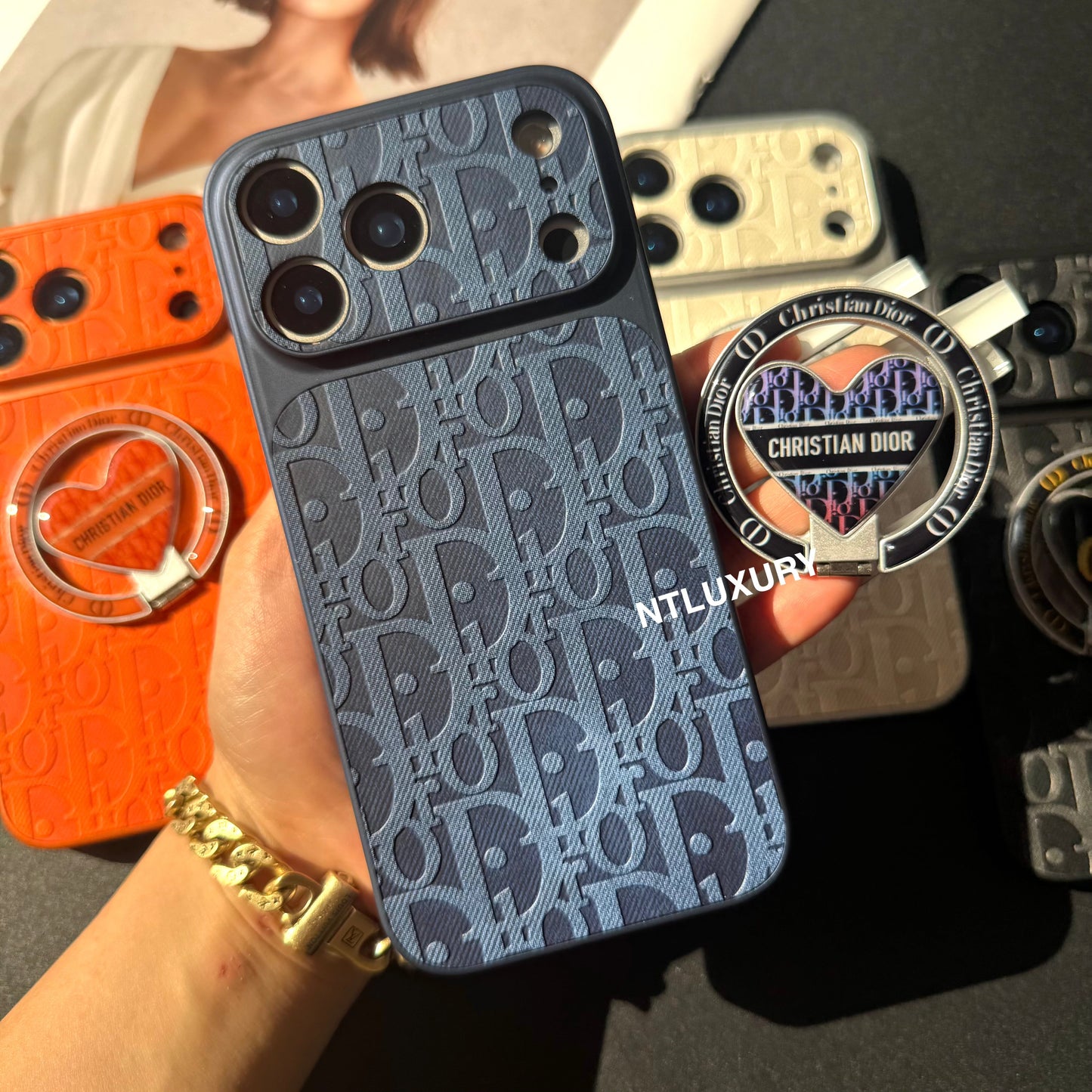 Orange Juice Denim Dove Phone Case with New Magsafe Holder