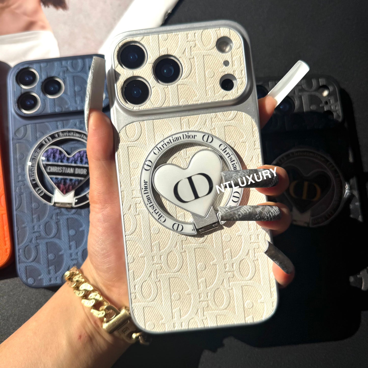 Orange Juice Denim Dove Phone Case with New Magsafe Holder