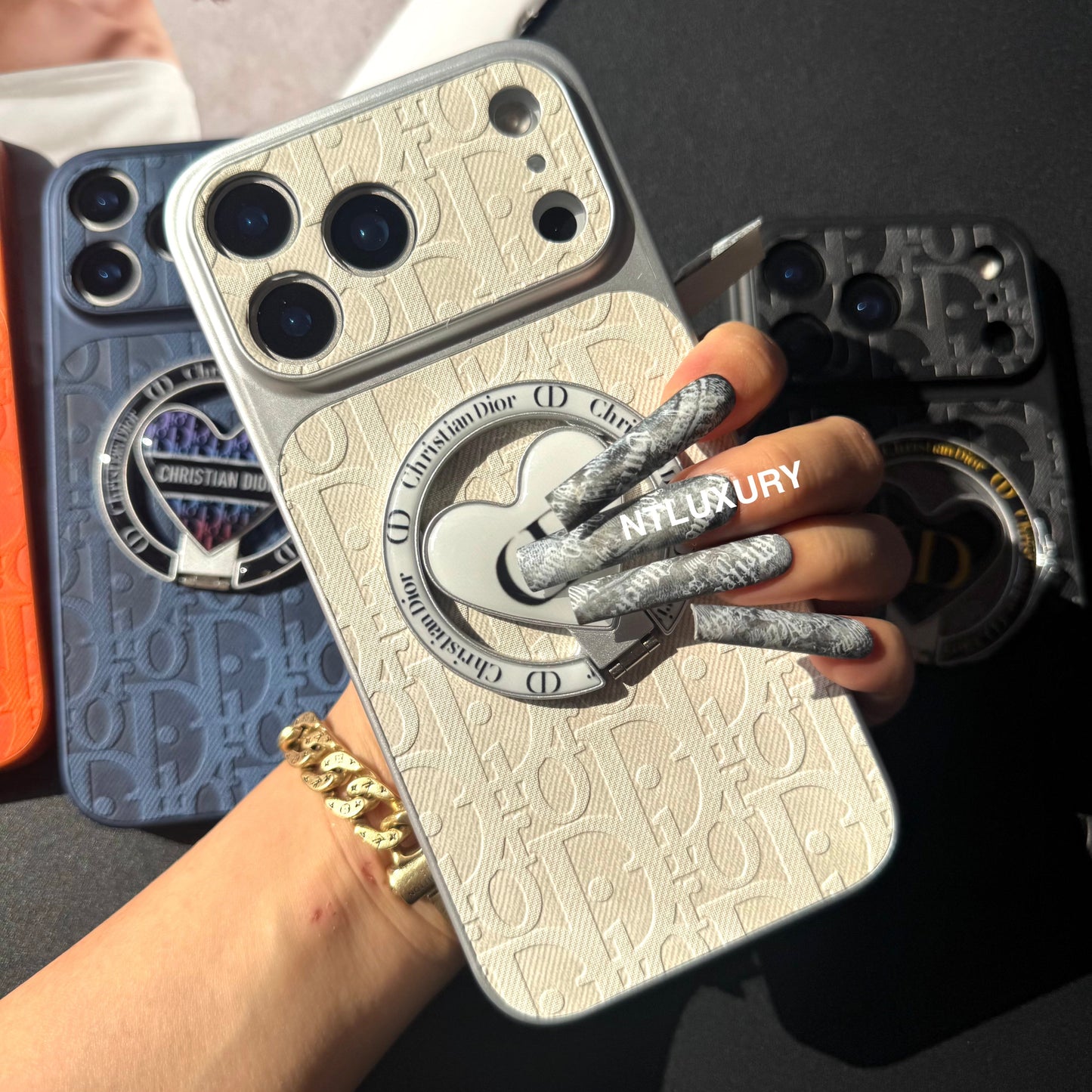 Orange Juice Denim Dove Phone Case with New Magsafe Holder