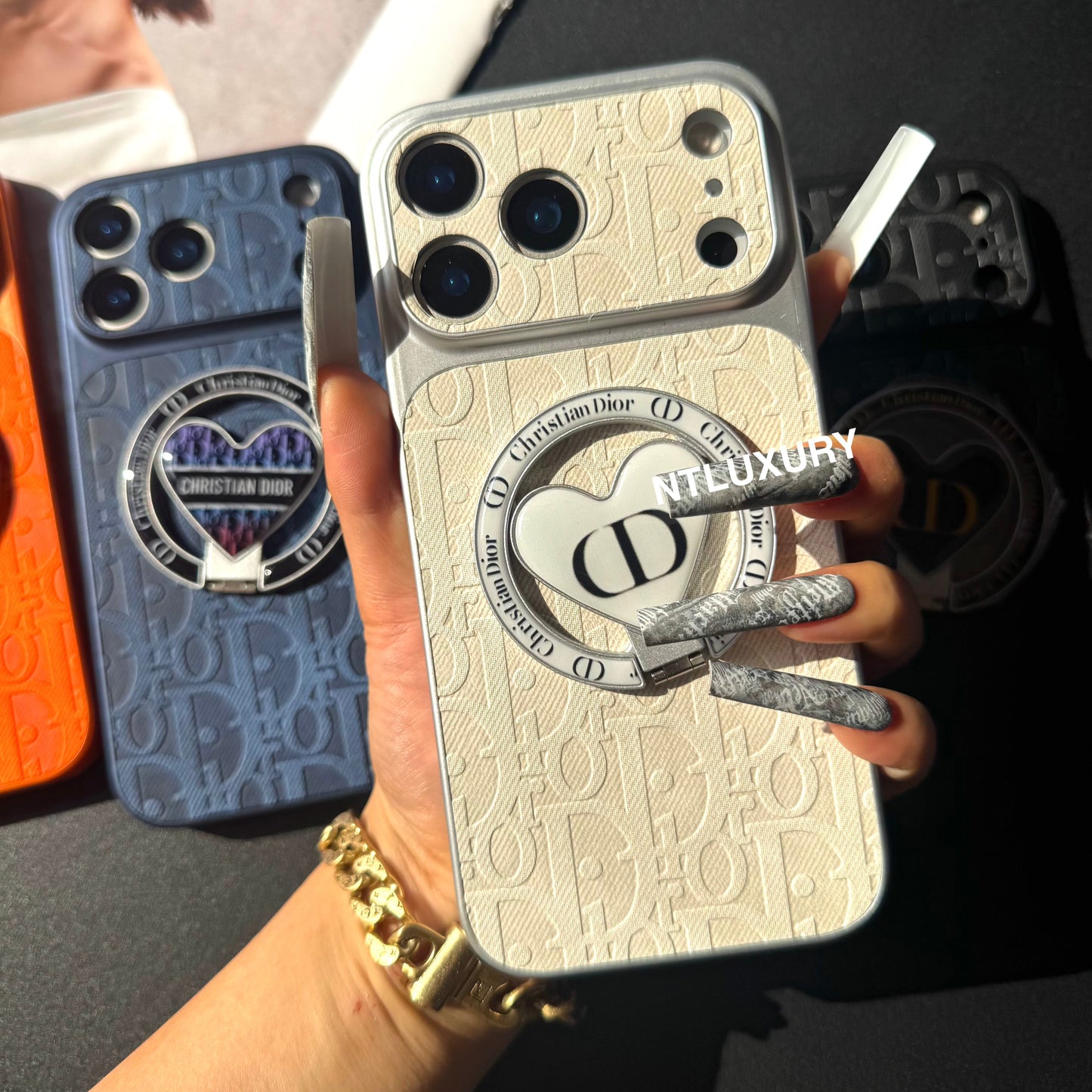 Orange Juice Denim Dove Phone Case with New Magsafe Holder