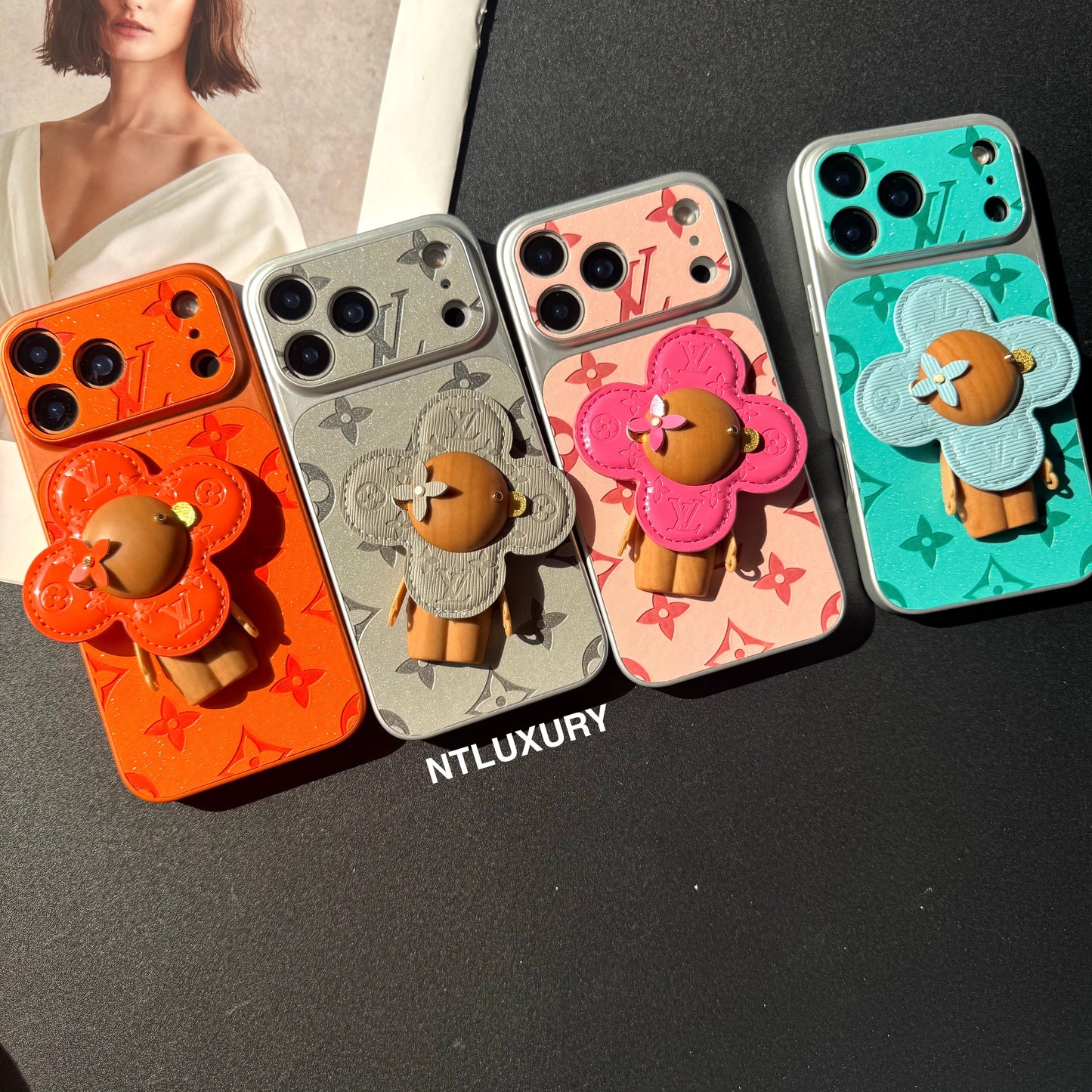 Orange Juice Glitter Love with Magsafe Holder (Wood Doll)