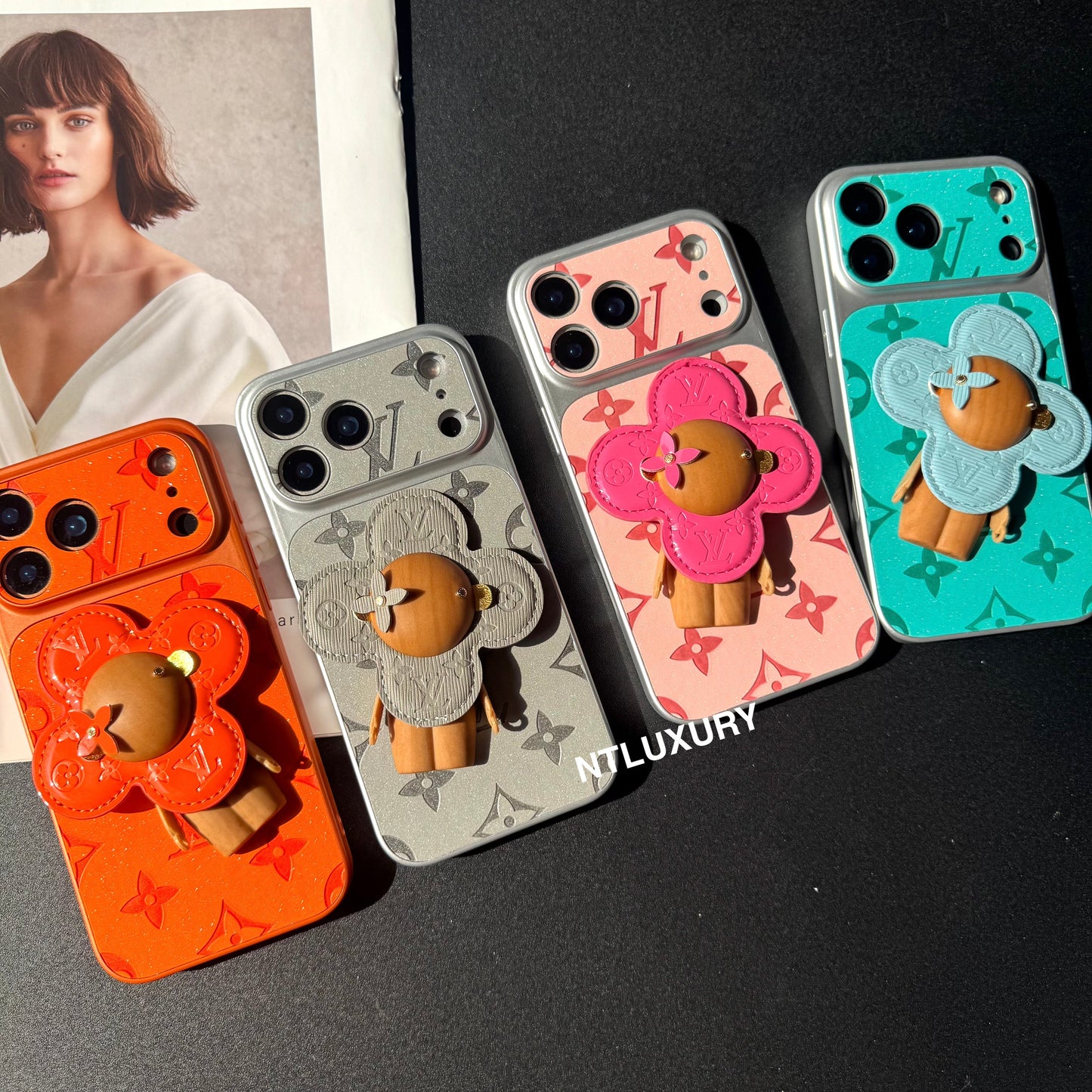 Orange Juice Glitter Love with Magsafe Holder (Wood Doll)