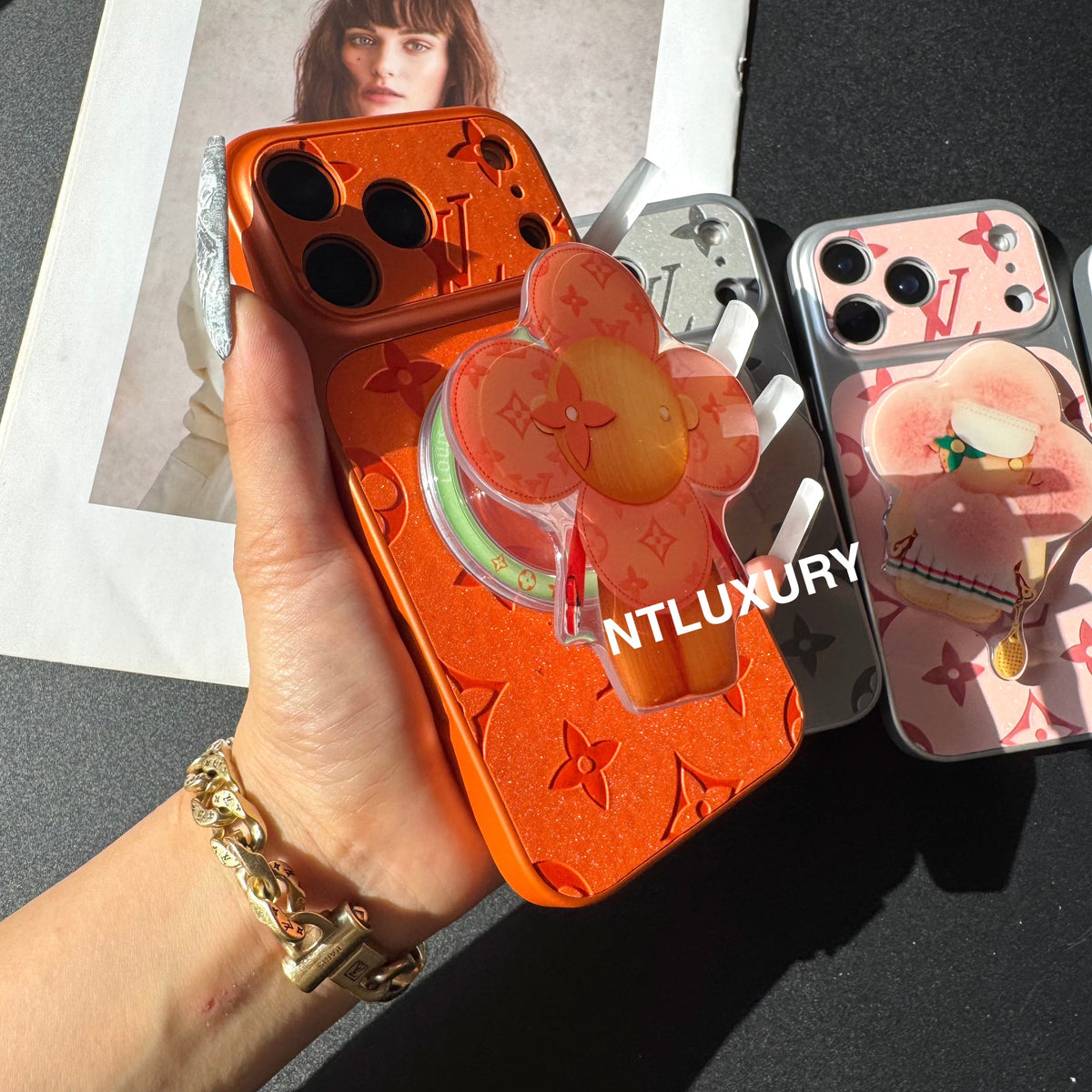 Orange Juice Glitter Love mit MagSafe Halterung (Puppe)