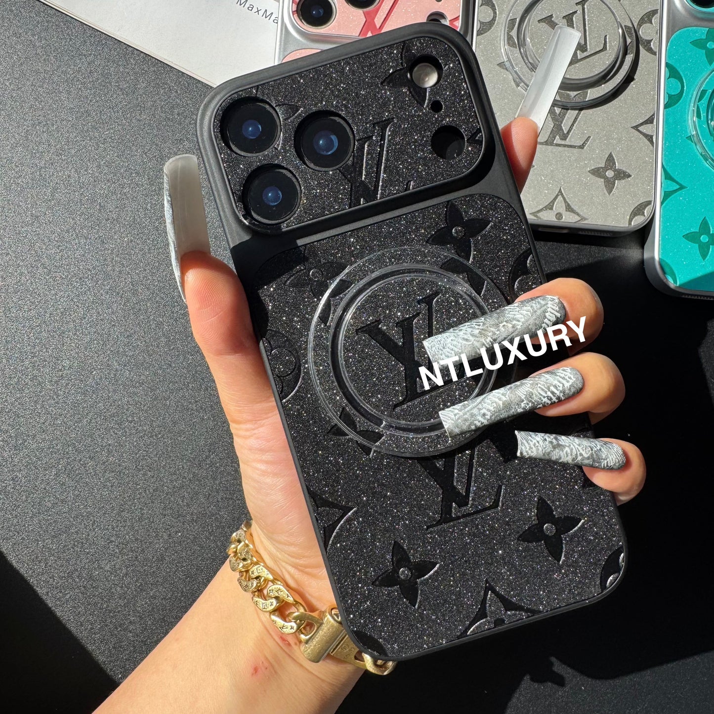 Orange Juice Glitter Love with Magsafe Holder
