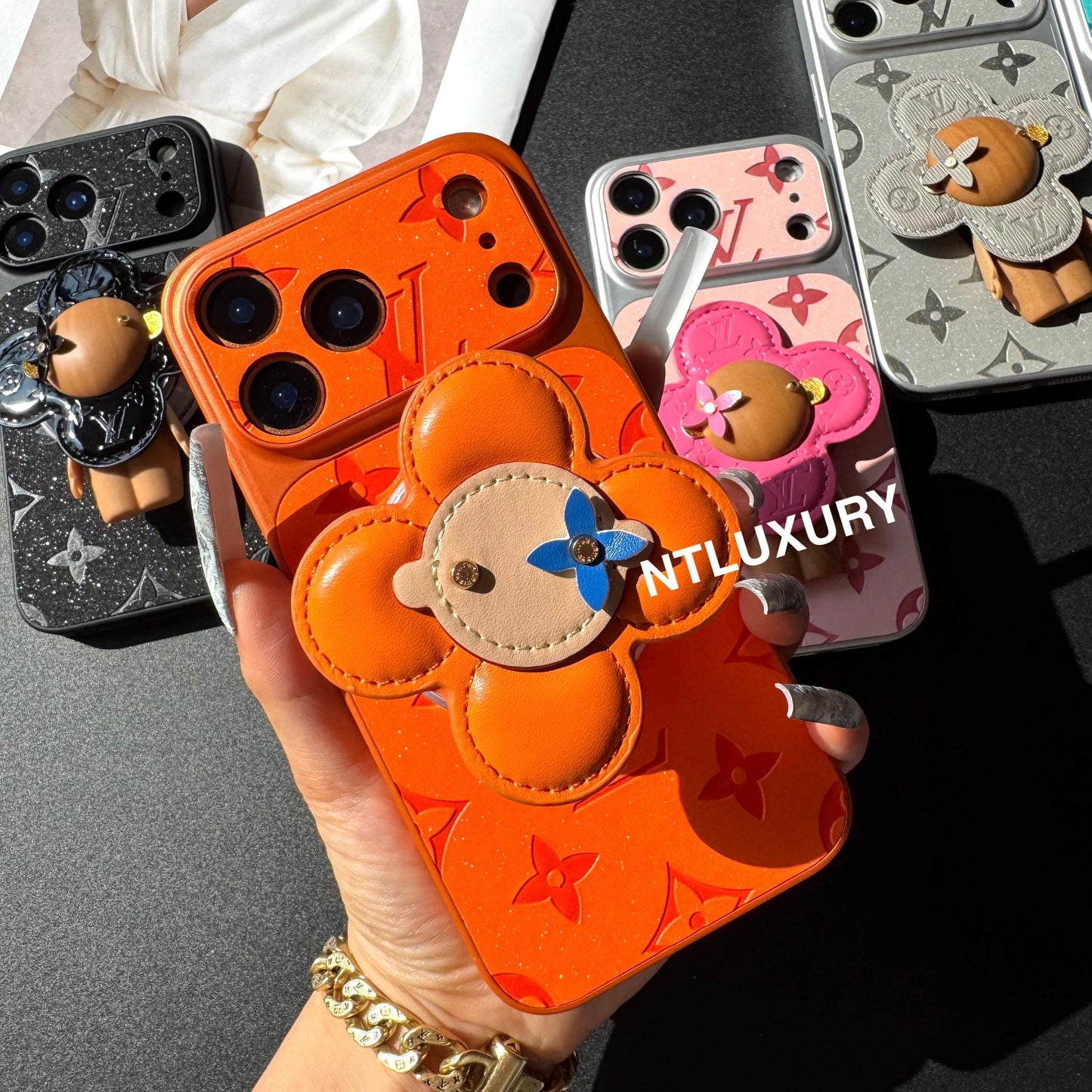 Orange Juice Denim Love Phone Case with Magsafe Holder (Wood Doll)