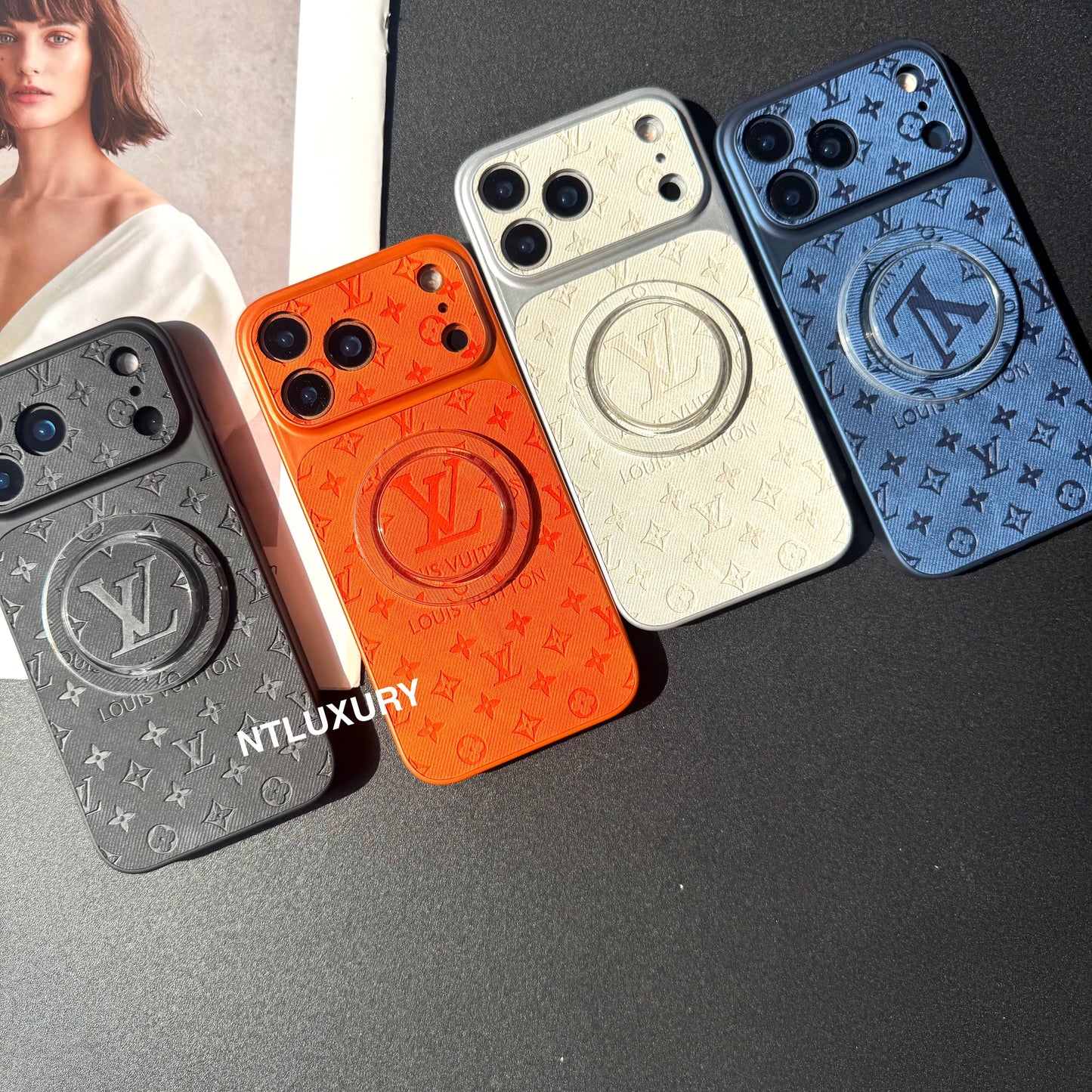 Orange Juice Denim Love Phone Case with Magsafe Holder