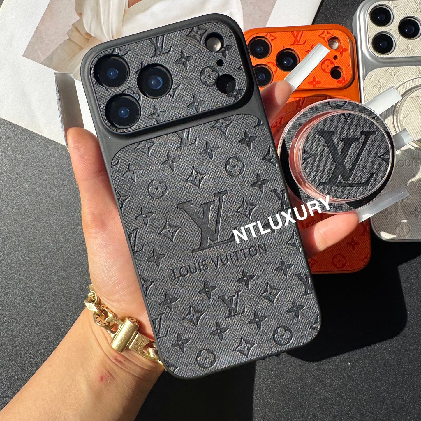 Orange Juice Denim Love Phone Case with Magsafe Holder