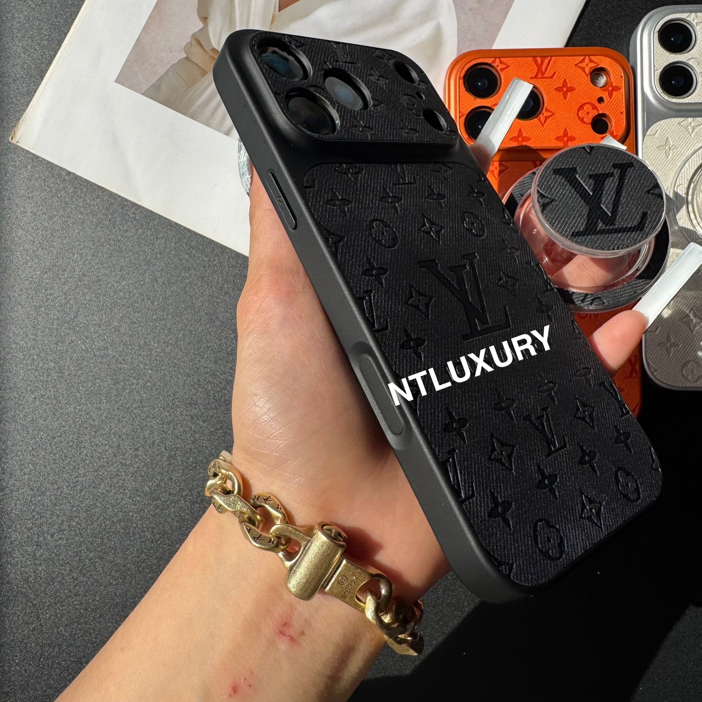 Orange Juice Denim Love Phone Case with Magsafe Holder