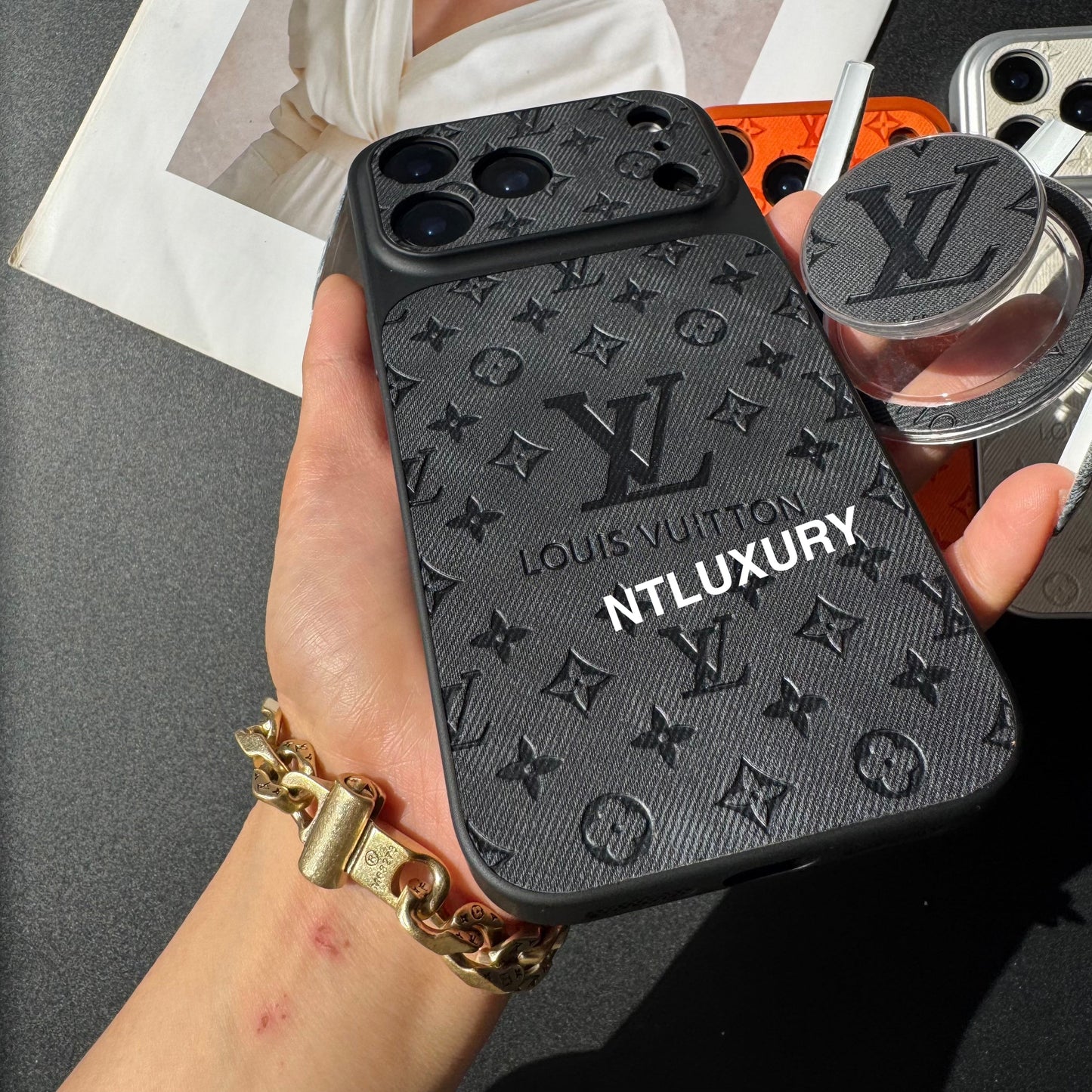 Orange Juice Denim Love Phone Case with Magsafe Holder