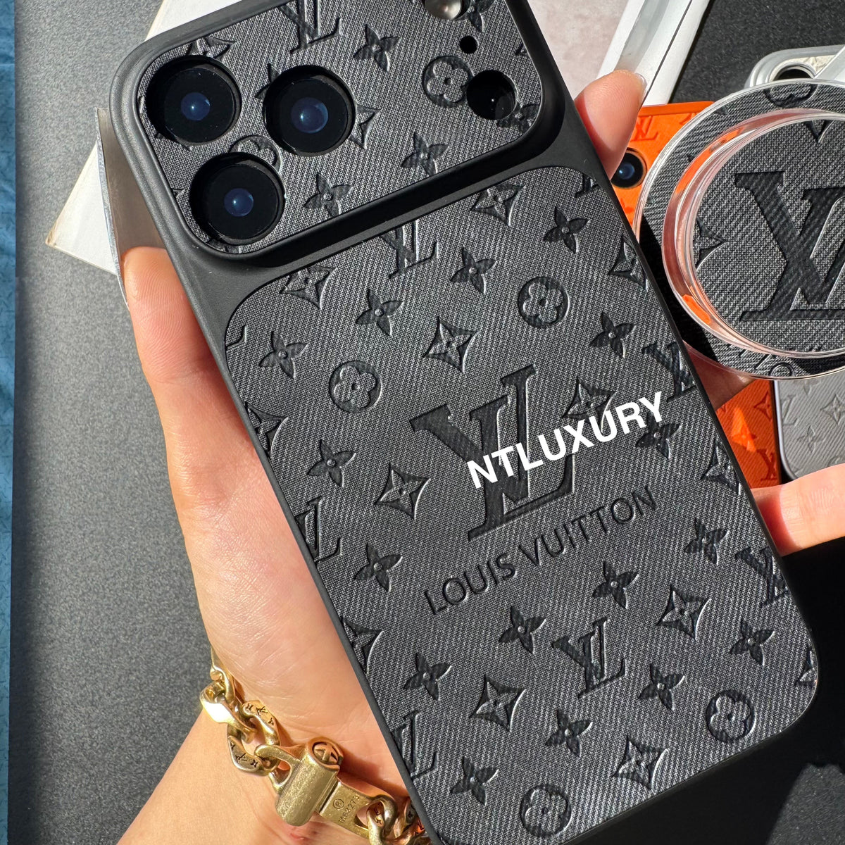 Orange Juice Denim Love Phone Case with Magsafe Holder