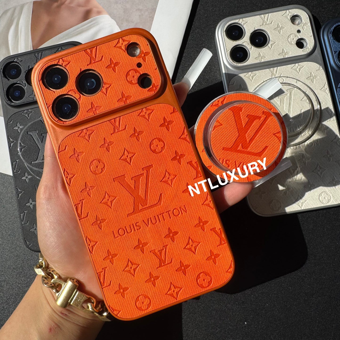 Orange Juice Denim Love Phone Case with Magsafe Holder