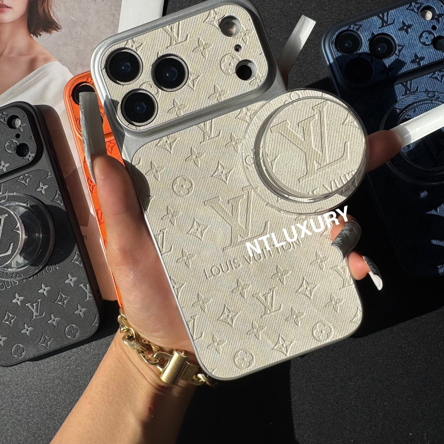 Orange Juice Denim Love Phone Case with Magsafe Holder
