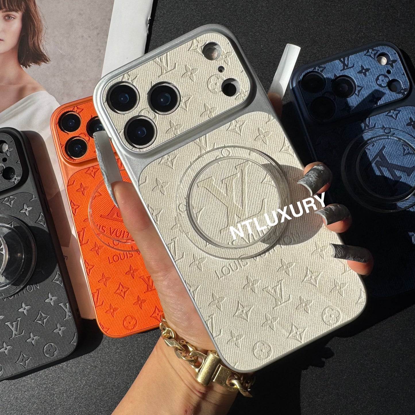 Orange Juice Denim Love Phone Case with Magsafe Holder