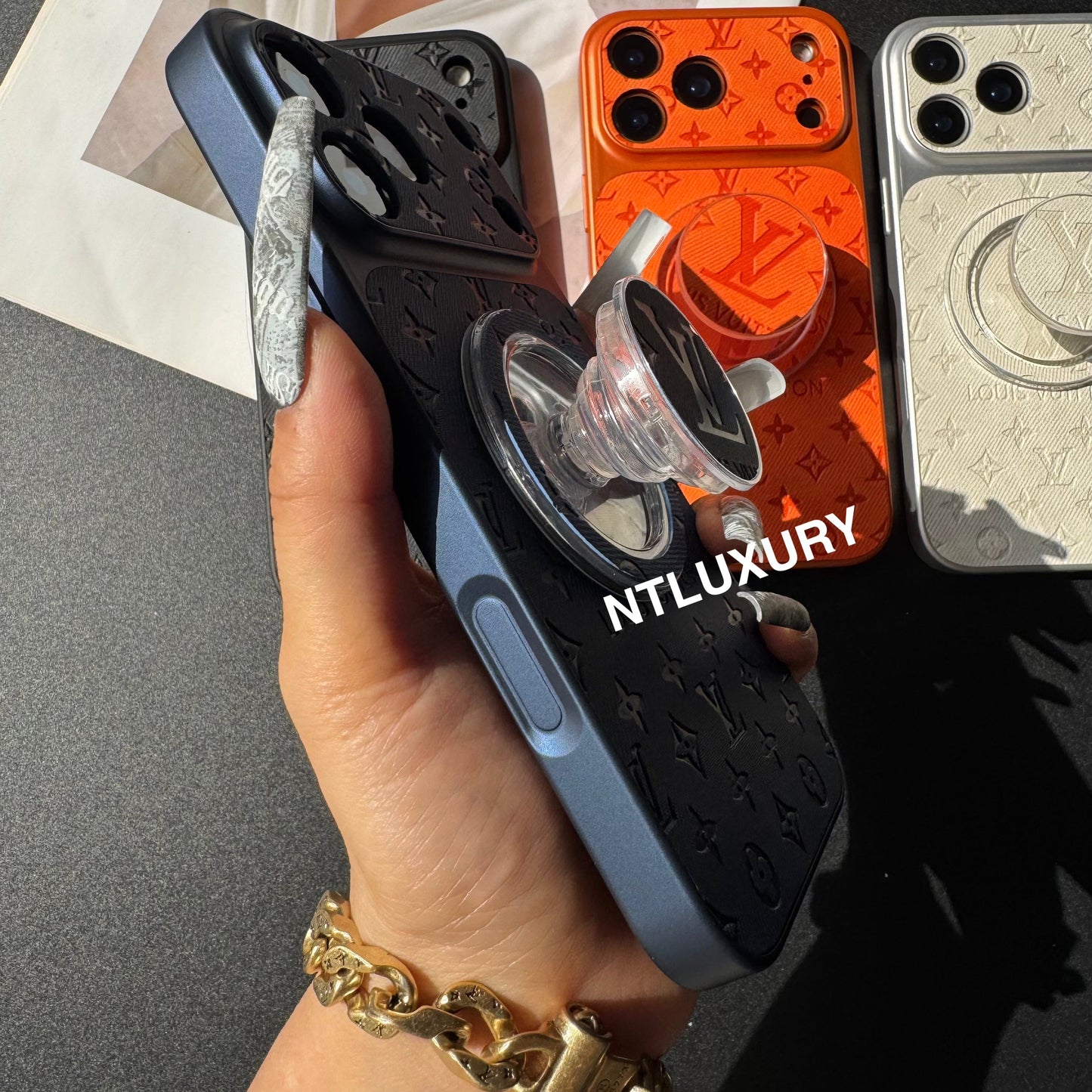 Orange Juice Denim Love Phone Case with Magsafe Holder ( Doll)