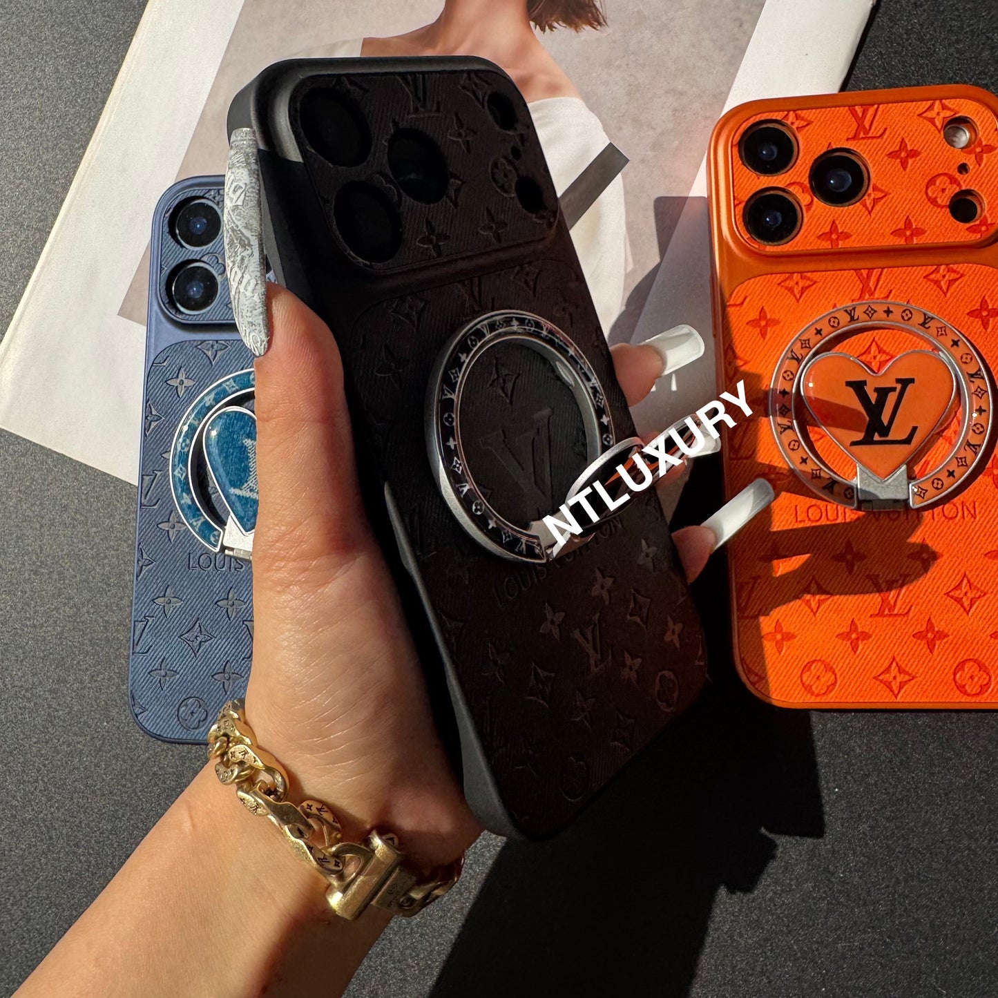 Orange Juice Denim Love Phone Case with New Magsafe Holder