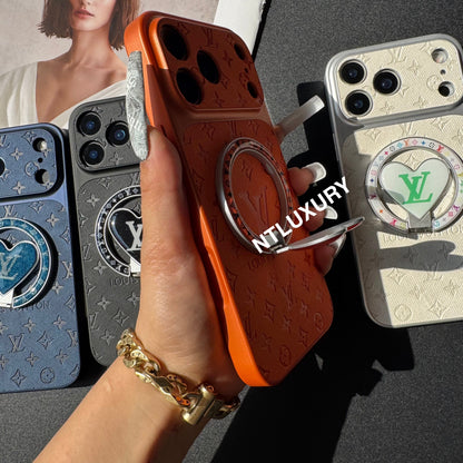 Coque de téléphone Orange Juice Denim Love avec nouveau support MagSafe