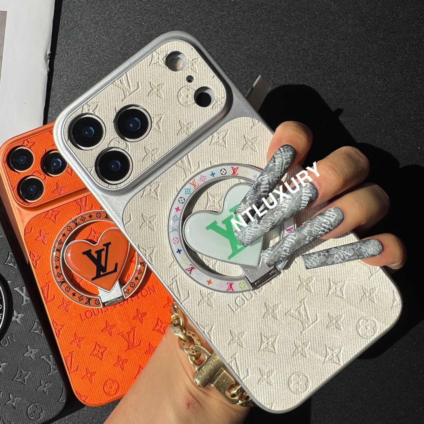 Orange Juice Denim Love Phone Case with New Magsafe Holder