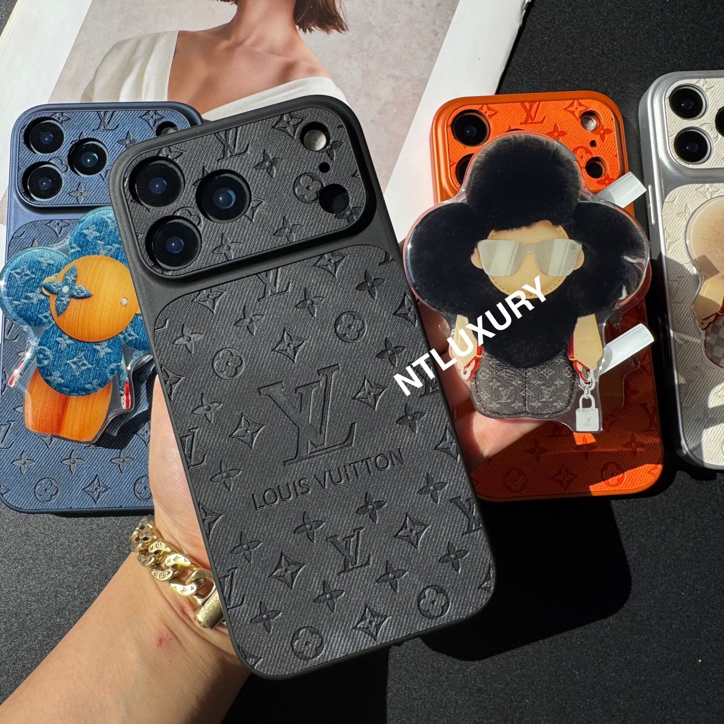 Orange Juice Denim Love Phone Case with Magsafe Holder ( Doll)