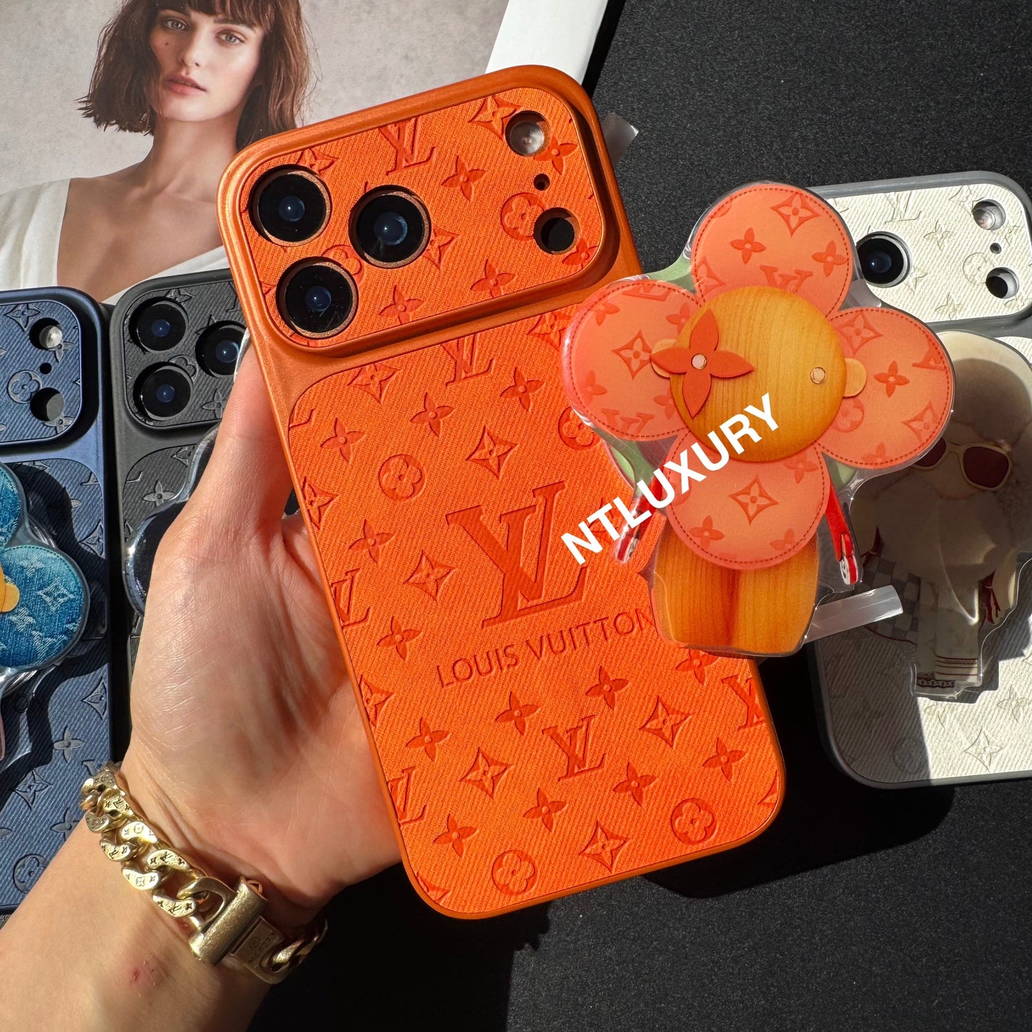 Orange Juice Denim Love Phone Case with Magsafe Holder ( Doll)