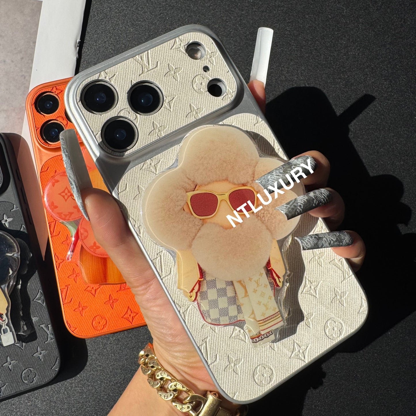 Orange Juice Denim Love Phone Case with Magsafe Holder ( Doll)