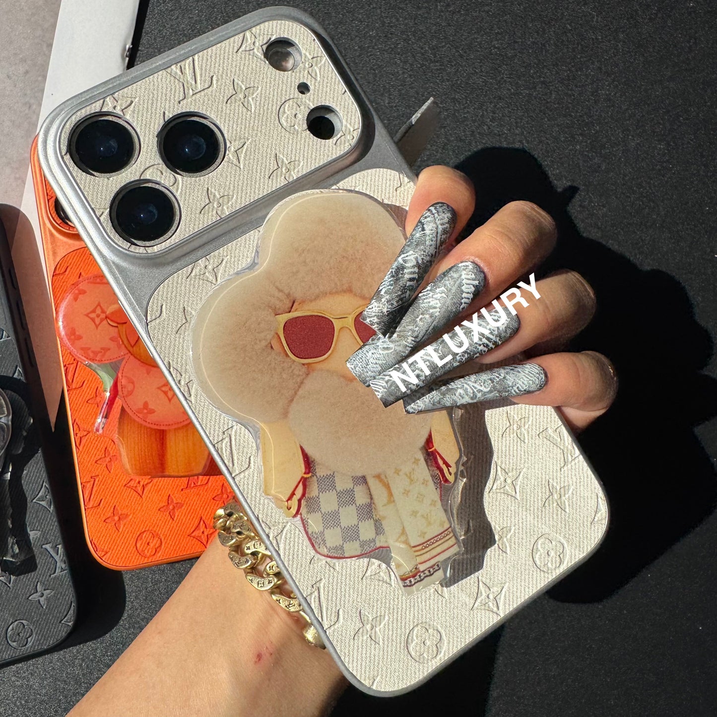 Orange Juice Denim Love Phone Case with Magsafe Holder ( Doll)