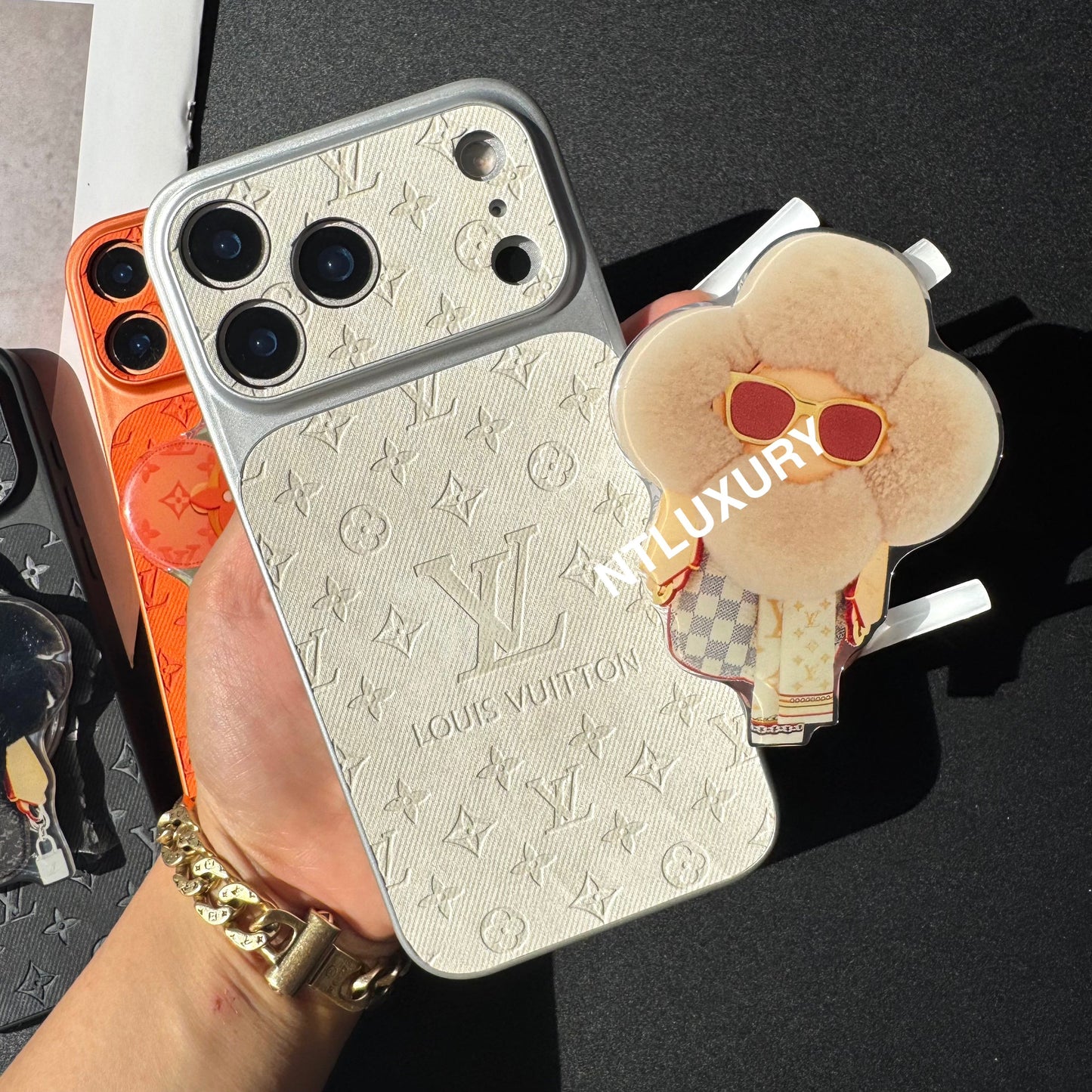 Orange Juice Denim Love Phone Case with Magsafe Holder ( Doll)
