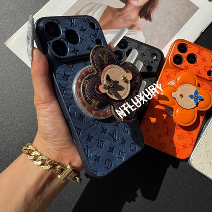 Orange Juice Denim Love Phone Case with Magsafe Holder (Wood Doll)