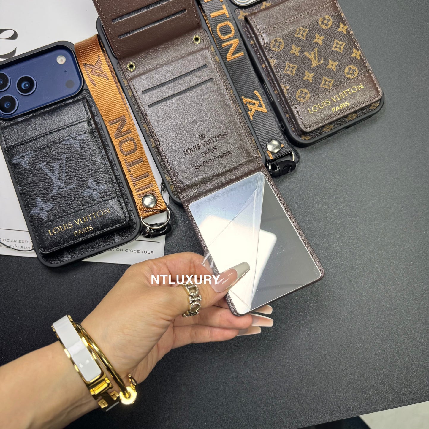 Traditional Love Phone Case with Mirror Back-Purse